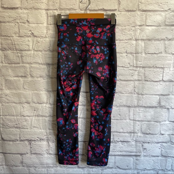 LULULEMON Lululemon Wunder Under Crop Hi-Rise Dandy Digie Porcelaine Black - Picture 7 of 10